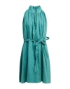Sage And Ivy Woman Mini Dress Emerald Green Size 4 Linen