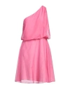 Sage And Ivy Woman Mini Dress Fuchsia Size 2 Cotton, Silk In Pink