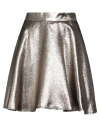 Sage And Ivy Woman Mini Skirt Gold Size 4 Polyester, Acetate, Viscose, Textile Fibers