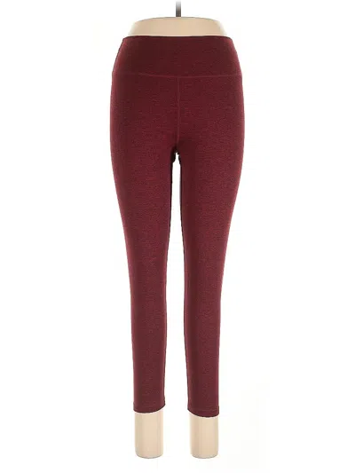 Pre-owned Sage Collective Active Pants In Burgundy