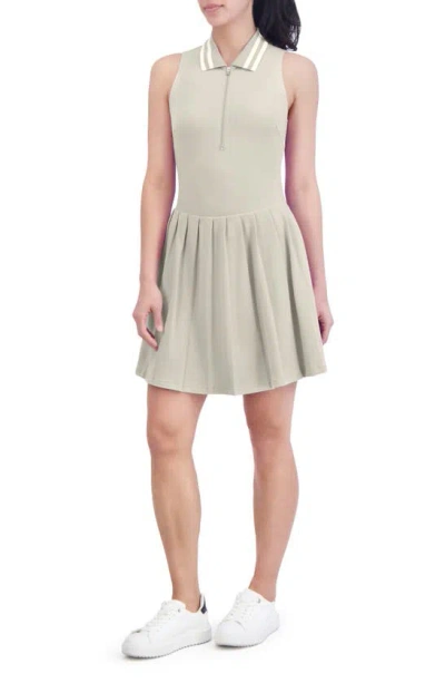 Sage Collective Clubhouse Half Zip Polo Dress In Neutral
