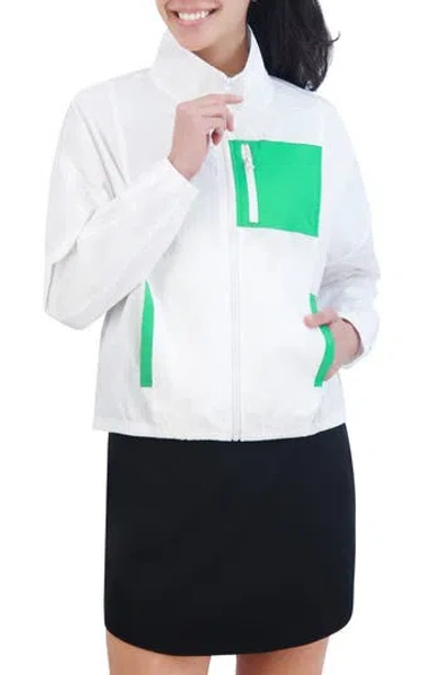 Sage Collective Sage Collective Colorblock Rainmaker Woven Jacket In White