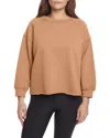 Sage Collective Sage Collective Contrast Stitch 3/4-sleeve Sweatshirt