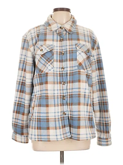 Pre-owned Sage Collective Fleece Jacket In Blue