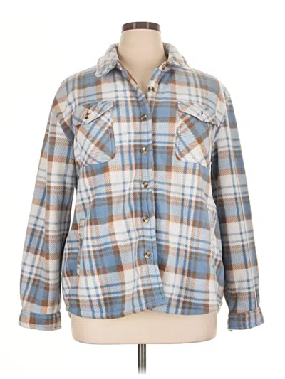 Pre-owned Sage Collective Fleece Jacket In Blue