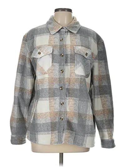 Pre-owned Sage Collective Fleece Jacket In Gray