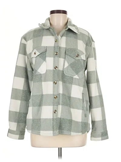 Pre-owned Sage Collective Fleece Jacket In Green