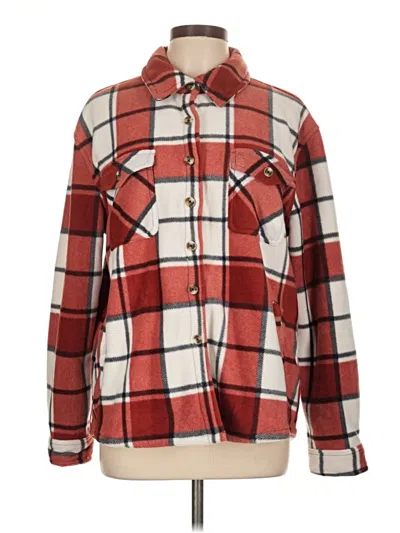 Pre-owned Sage Collective Fleece Jacket In Red