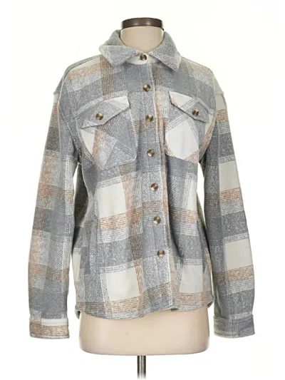 Pre-owned Sage Collective Long Sleeve Blouse In Gray