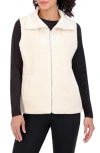 Sage Collective Sage Collective Mixed Fleece Vest In Tapioca