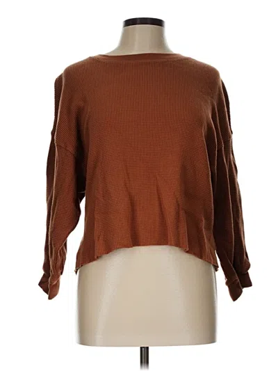 Pre-owned Sage Collective Pullover Sweater In Brown