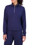 Sage Collective Sage Collective Scuba Half Zip Pullover In Iris