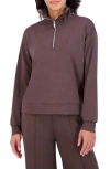 Sage Collective Sage Collective Scuba Half Zip Pullover In Mulch