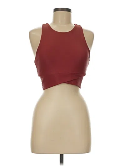 Pre-owned Sage Collective Tank Top Burgundy Halter Neckline Tops