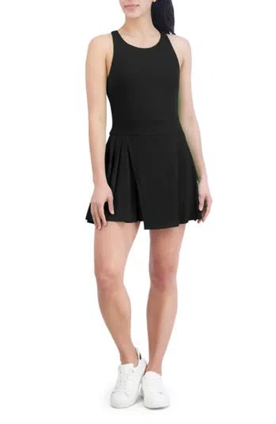 Sage Collective Sage Collective Victory Asymmetric Pleated Workout Dress In Black