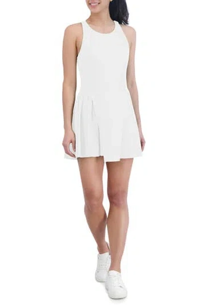 Sage Collective Sage Collective Victory Asymmetric Pleated Workout Dress In White