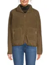 Sage Collective Women's City Faux Shearling Jacket In Bleech
