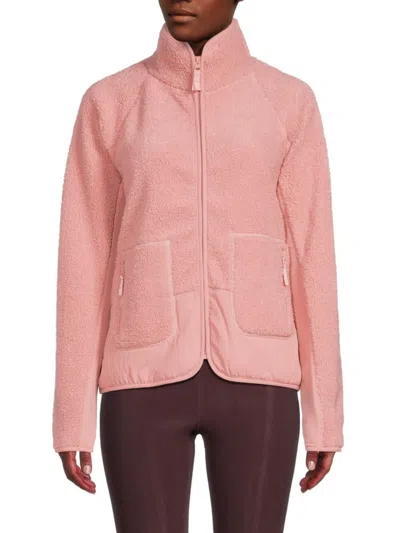 Sage Collective Women's City Faux Shearling Jacket In Misty Rose