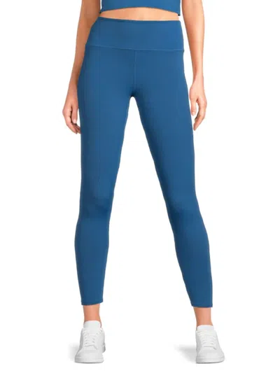 Sage Collective High Rise Knit Leggings In Blue Combo