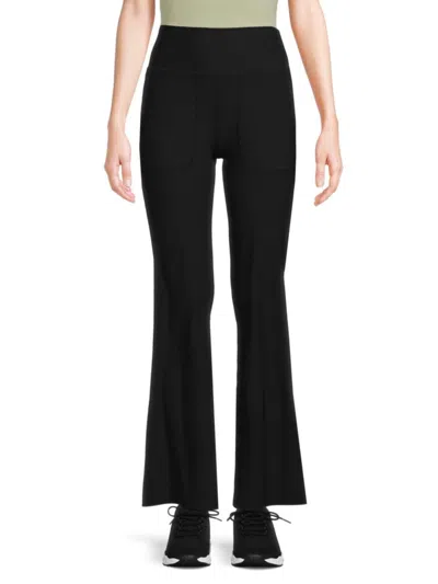 Sage Collective Women's Ribbed Bootcut Pants In Black