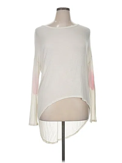 Pre-owned Sage Long Sleeve Top Ivory One Shoulder Neckline Tops In White