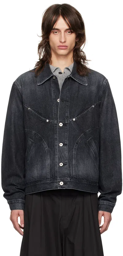 Sage Nation Black Jiji Denim Jacket In Black Vintage Wash