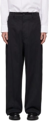 Sage Nation Black Welt Trousers In Black