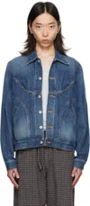 Sage Nation Blue Jiji Denim Jacket In Blue