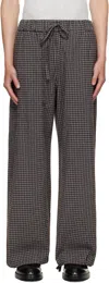 Sage Nation Brown & Blue Siesta Trousers In Gray