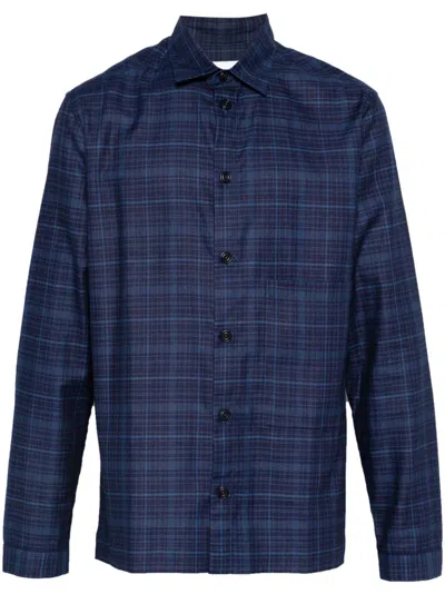 Sage Nation Check-pattern Shirt In Blau