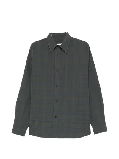 Sage Nation Chisholm Oversized Long Sleeve Check Shirt In Gray