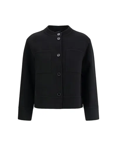 Sage Nation Cropped Black Nylon Jacket
