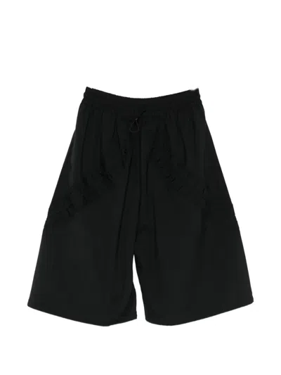 Sage Nation Fossil Rouched Shorts In Black