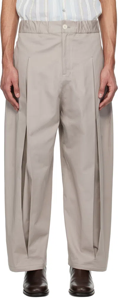 Sage Nation Gray Box Pleat Trouser In Muted Lilac