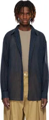 Sage Nation Navy Chisholm Shirt In Navy / Cornflower B