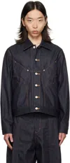Sage Nation Navy Jiji Denim Jacket In Blue