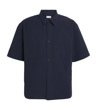 Sage Nation Pinstripe Takeshi Shirt In Blue