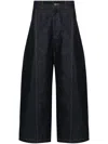 Sage Nation Seam-detail Wide-leg Jeans In 蓝色