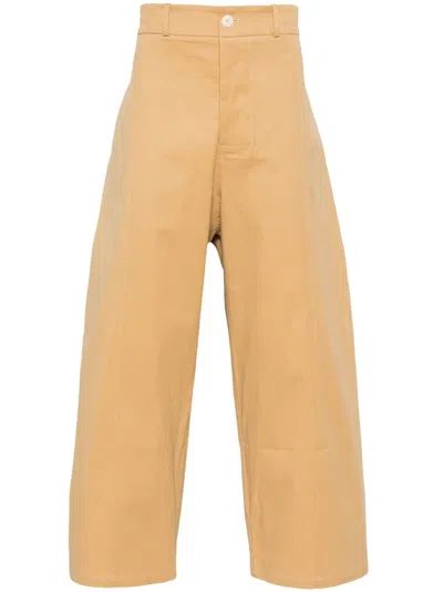 Sage Nation Wide-leg Trousers In Beige
