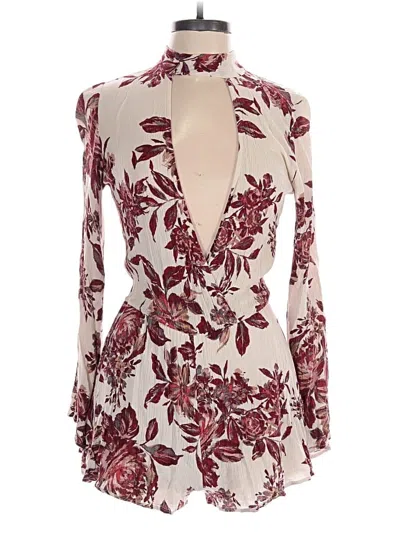 Pre-owned Sage Romper In Burgundy