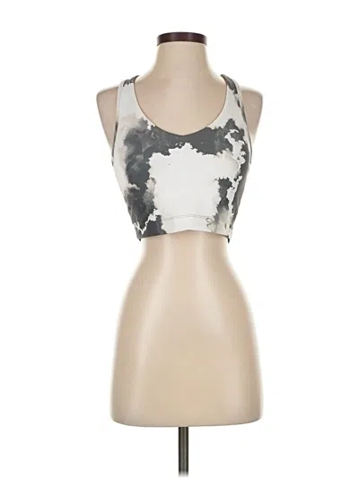 Pre-owned Sage Tank Top Silver Strapless Neckline Tops