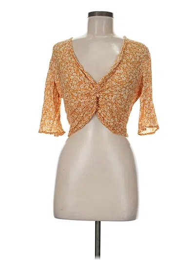 Pre-owned Sage The Label 3/4 Sleeve Blouse In Orange