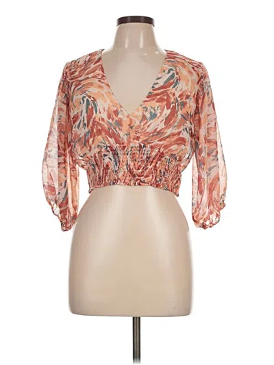 Pre-owned Sage The Label 3/4 Sleeve Blouse In Orange
