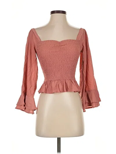 Pre-owned Sage The Label 3/4 Sleeve Blouse In Pink