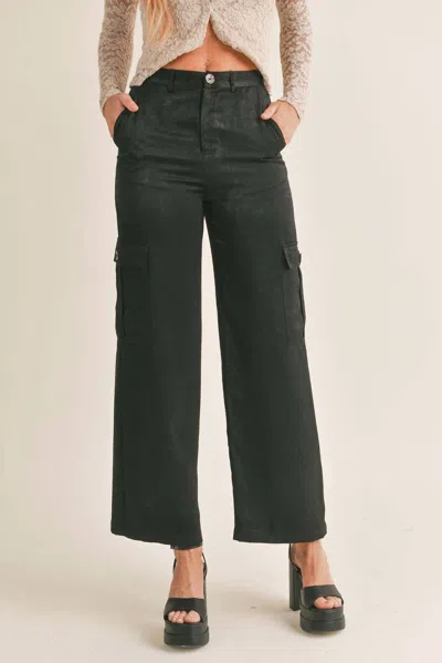 Sage The Label Aphrodite Low Waist Cargo Pants In Black