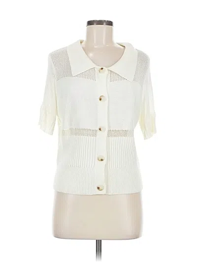 Pre-owned Sage The Label Cardigan Sweater In White