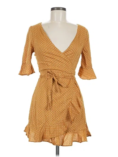 Pre-owned Sage The Label Casual Dress In Gold