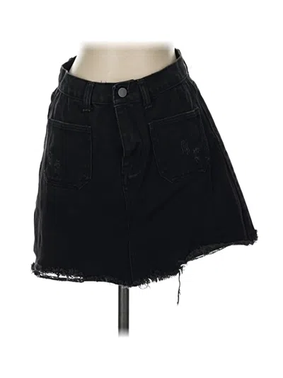 Pre-owned Sage The Label Denim Skirt In Black