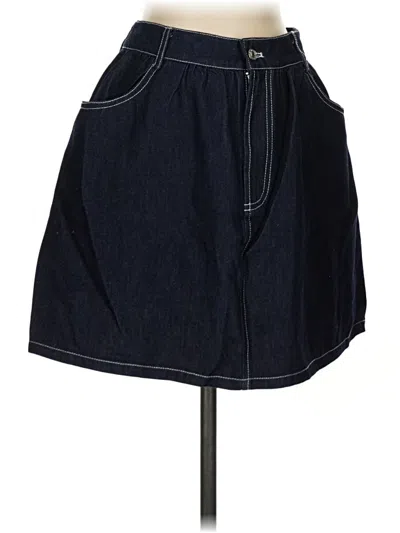 Pre-owned Sage The Label Denim Skirt In Blue