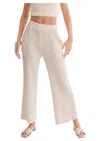 Sage The Label Easily Knit Culottes In Ivory In Multi